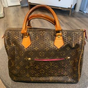 Louis Vuitton Monogram Perforated Speedy 30 Pink